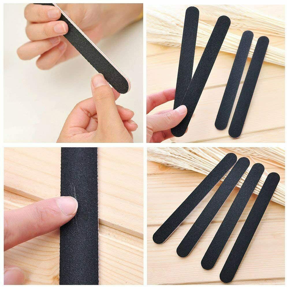 10x DOUBLE SIDED SENSASHES NAIL FILES EMERY BOARD STRAIGHT NAIL FILE KIT SET