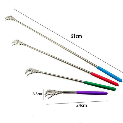 Extendable Back Scratcher Metal Telescopic Eagle Claw Portable Black Massager UK