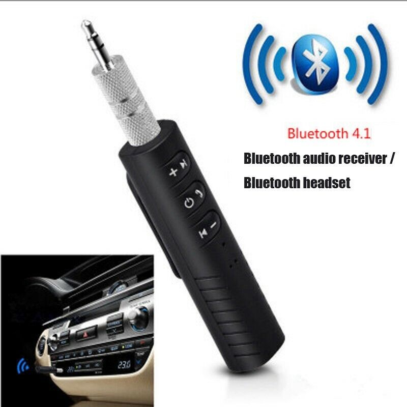 Wireless Bluetooth 4.2 Receiver 3.5mm AUX Audio Adapter Home Car Handfree Mike