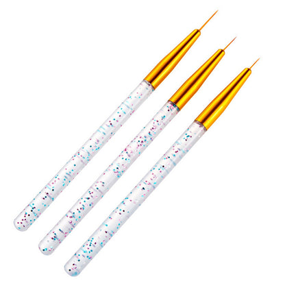 3Pcs Nail Art Brush Line Drawing Pen