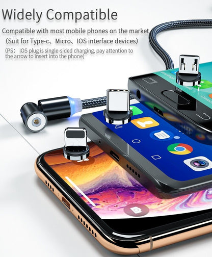 3 In 1 Micro USB Magnetic Charging Cable