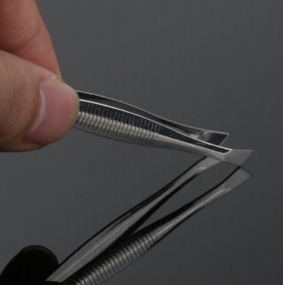 Stainless Steel Slanted Eyebrows Tweezers