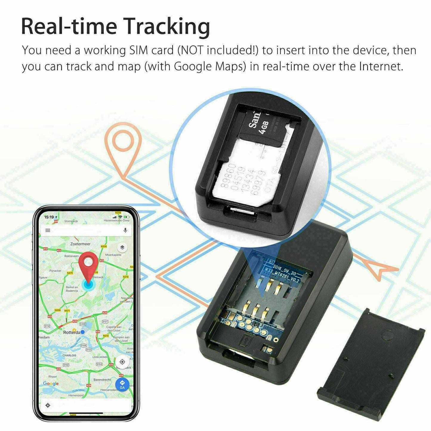 Universal Car GPS Tracker Magnetic Vehicle Bike Mini Tracking Device Wireless UK