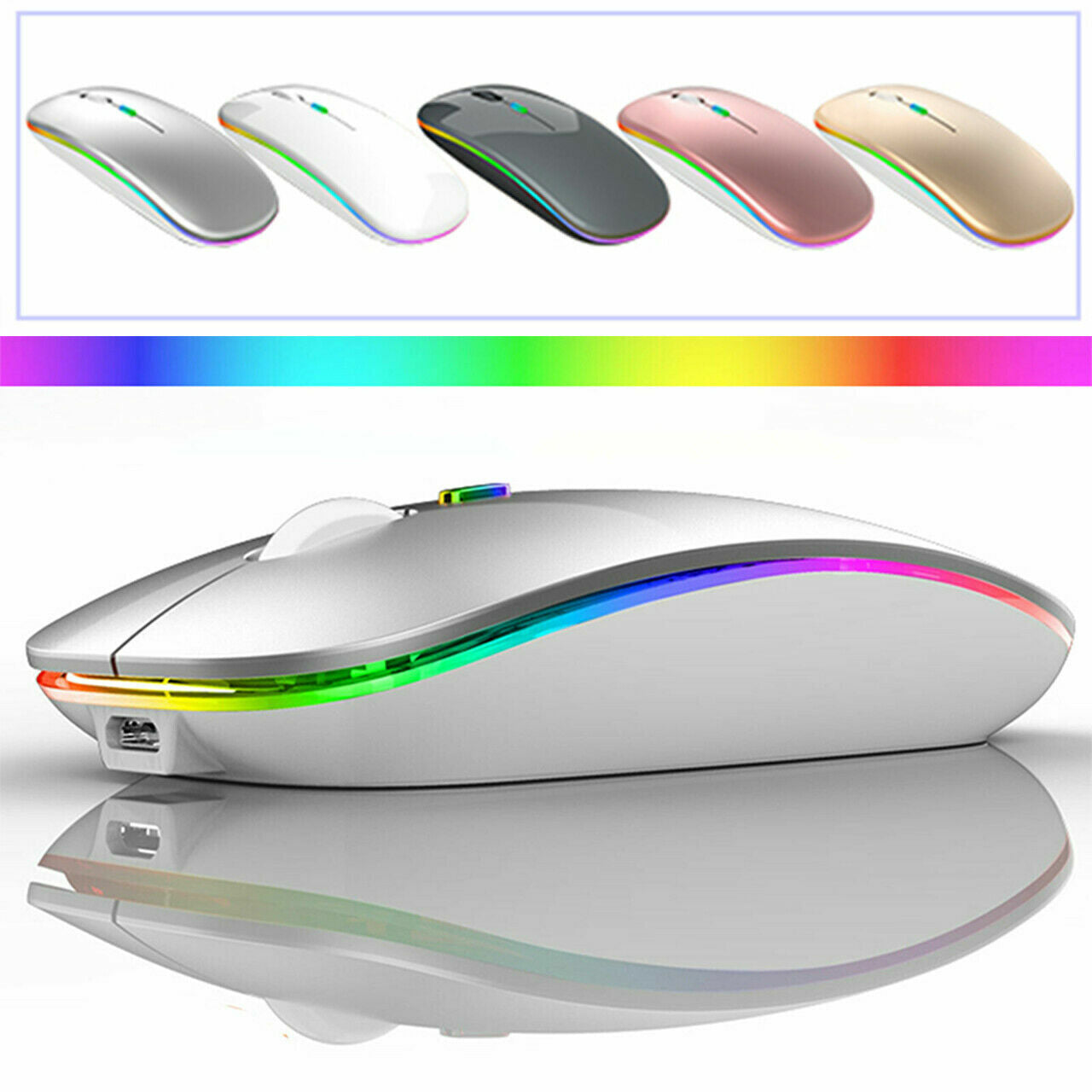 Slim Silent Rechargeable Wireless Mouse