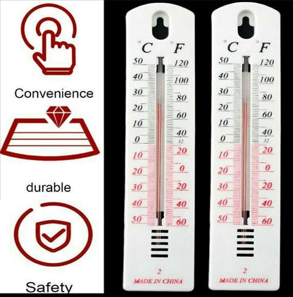 Wall Thermometer Indoor Outdoor Hang Garden Greenhouse House Office Room UK