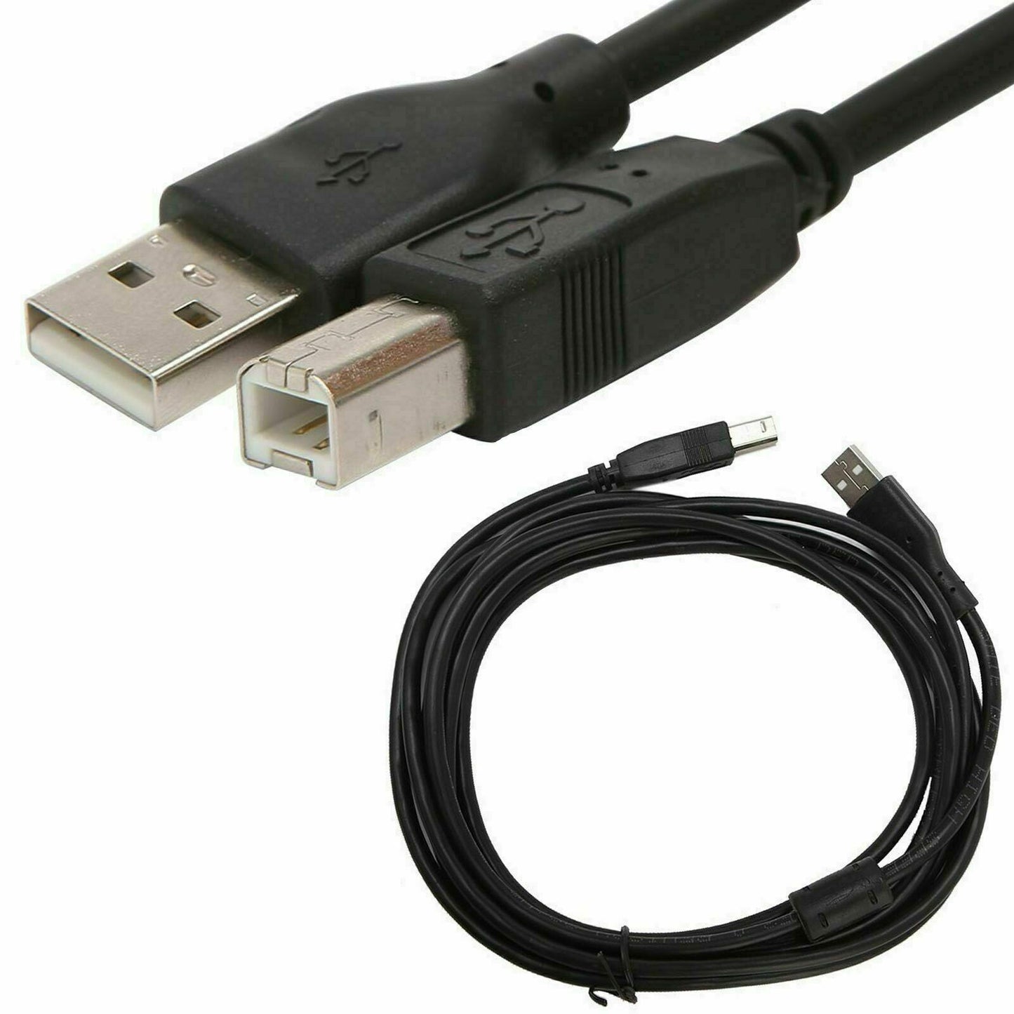 USB Printer Cable 2.0 24AWG Lead A to B 25cm/50cm/1m/2m/3m/5m Kodak Epson HP