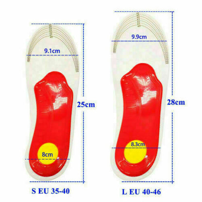 Orthotic Insoles for Arch Support Plantar Fasciitis Flat Feet Back Heel Pain