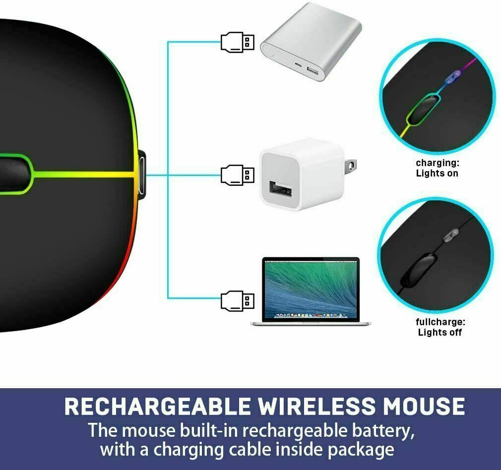 Slim Silent Rechargeable Wireless Mouse