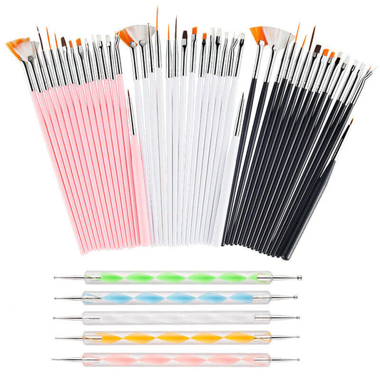 15 UV GEL & Acrylic Nail Art Design Dotting Painting Pen Polish Brush Set