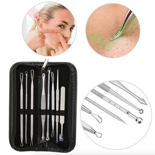 PIMPLE POPPER TOOL BLACKHEAD REMOVER KIT SPOT ACNE COMEDONE EXTRACTOR COMEDON