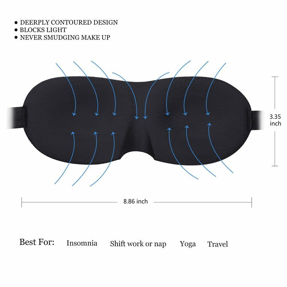 Eye Mask Soft Padded 3D Sleep Sponge