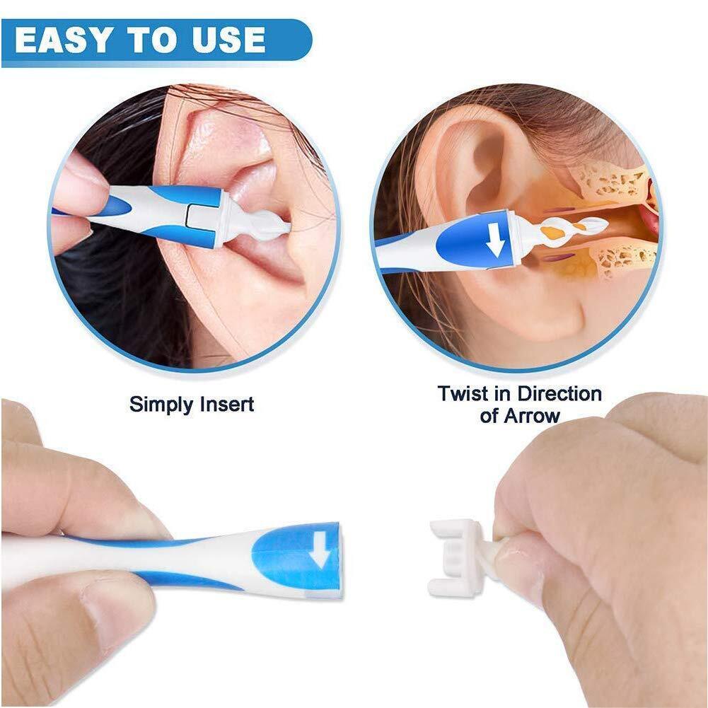 Ear Wax Remover Cleaner Soft Spiral Earwax Smart Removal Set