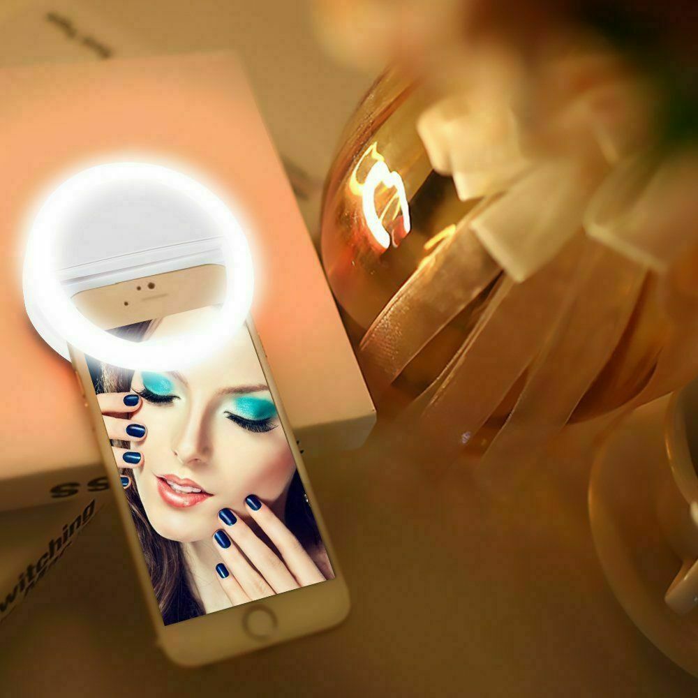 Selfie LED Light Ring Flash Clip Rechargeable Camera For Phone & Tablets