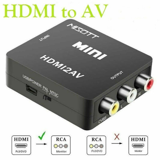 HDMI to 3 RCA CVBS Full HD Video 1080P AV Adapter