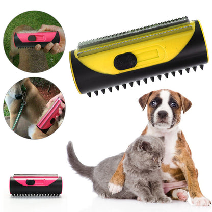 Pet Hair Fur Deshedding Shedding Trimmer Grooming Dog Cat Roll D Comb Brush Tool UK Stock