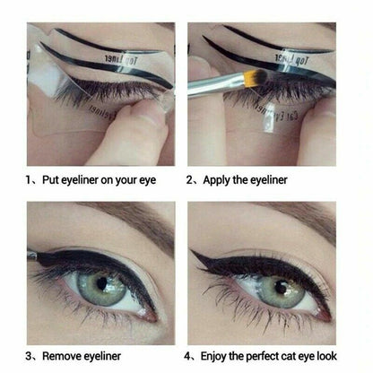 Eyeliner Stencil Eyeshadow Guide