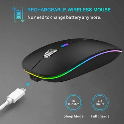 Slim Silent Rechargeable Wireless Mouse