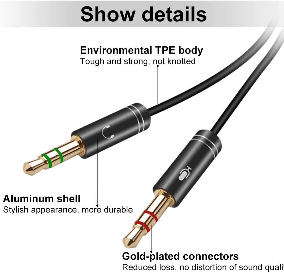 3.5mm Headset Adapter Splitter