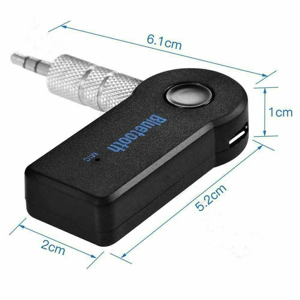 Wireless Bluetooth 3.5mm AUX Audio Stereo Music Car Receiver Adapter with Mic UK