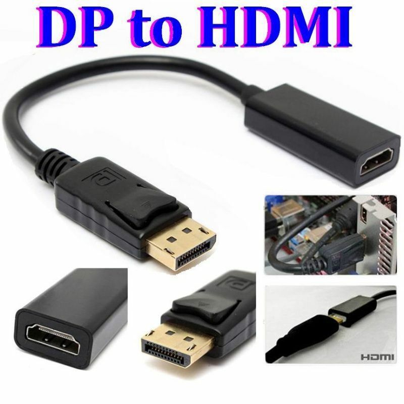 4K Display Port DP To HDMI Female Cable