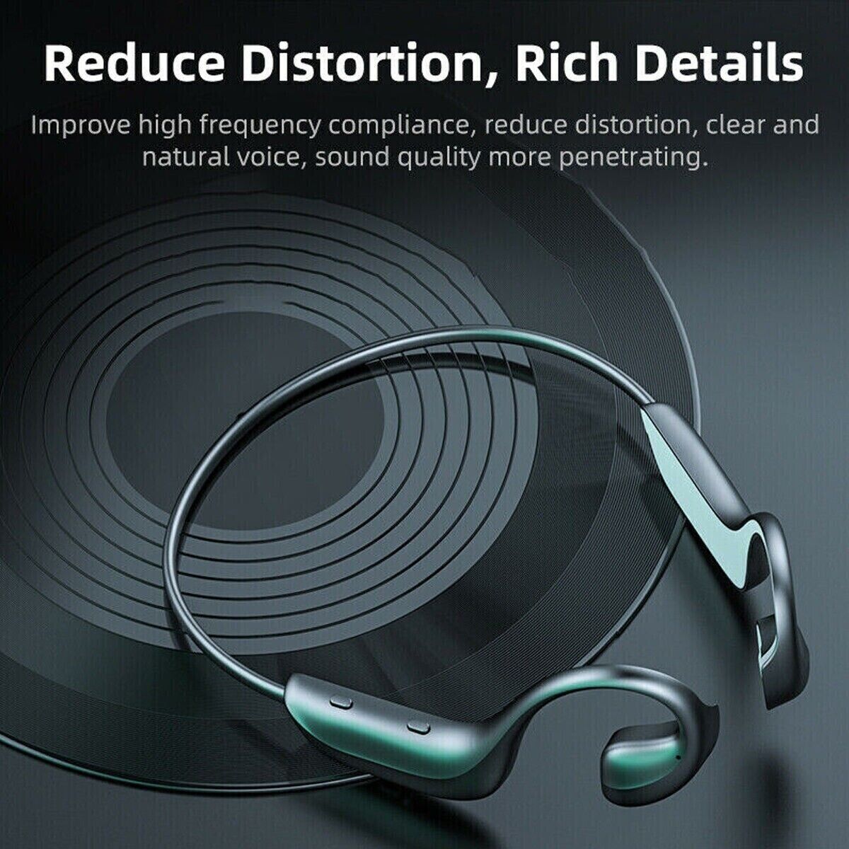 Bone Conduction Earphones Wireless Bluetooth Headset Sport Waterproof Headphones