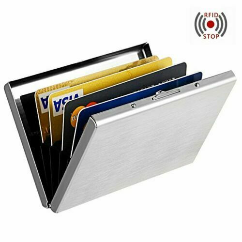 RFID Blocking Aluminum Protector Metal Wallet Credit Card Holders Thin Case Box