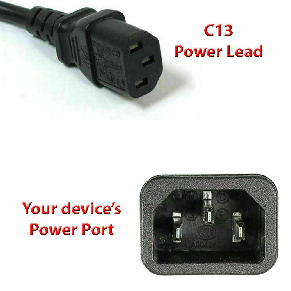 POWER LEAD 3 PIN Desktop, PC, MONITOR, Projector, Workstation AC KETTLE UK PLUG