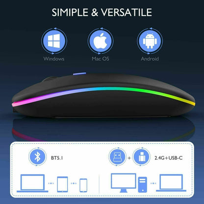 Slim Silent Rechargeable Wireless Mouse