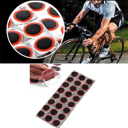 48PCS RUBBER PUNCTURE PATCHES BICYCLE BIKE TIRE TYRE TUBE REPAIR PATCH KIT