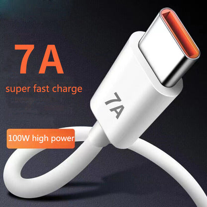 7A 100W Type C USB Cable Super-Fast Charge Cable