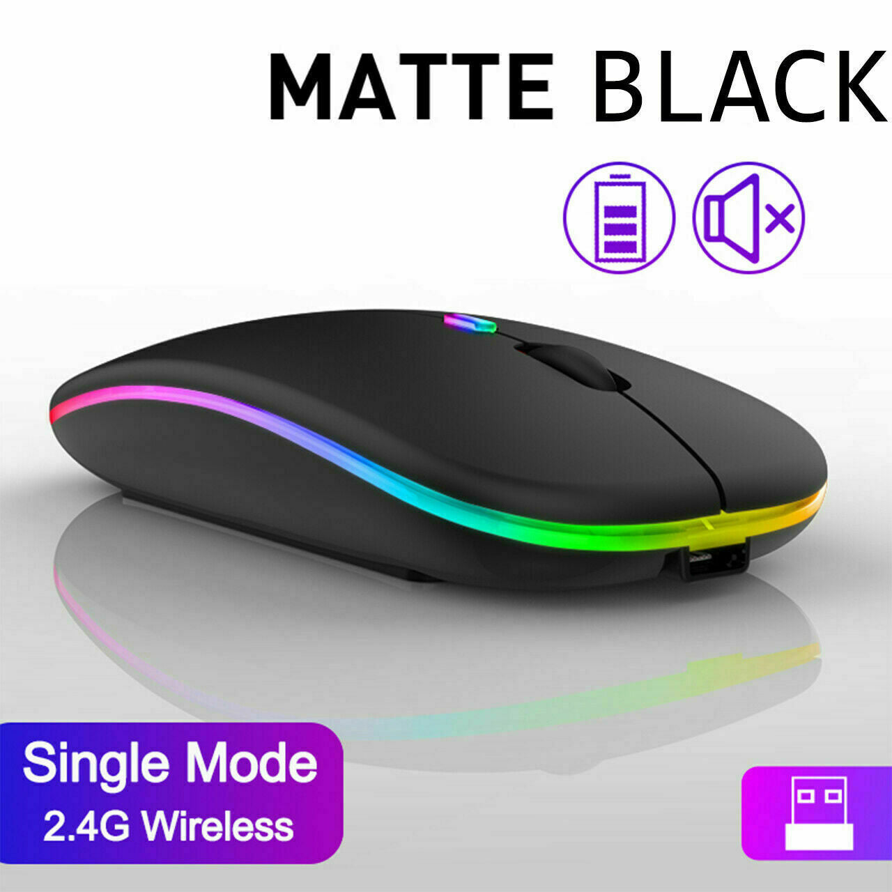 Slim Silent Rechargeable Wireless Mouse