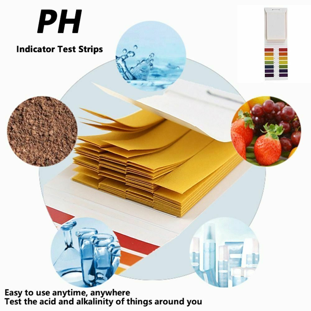 80 Pcs Full Range 1-14 pH Test Paper Strips Litmus Testing Indicator Universal