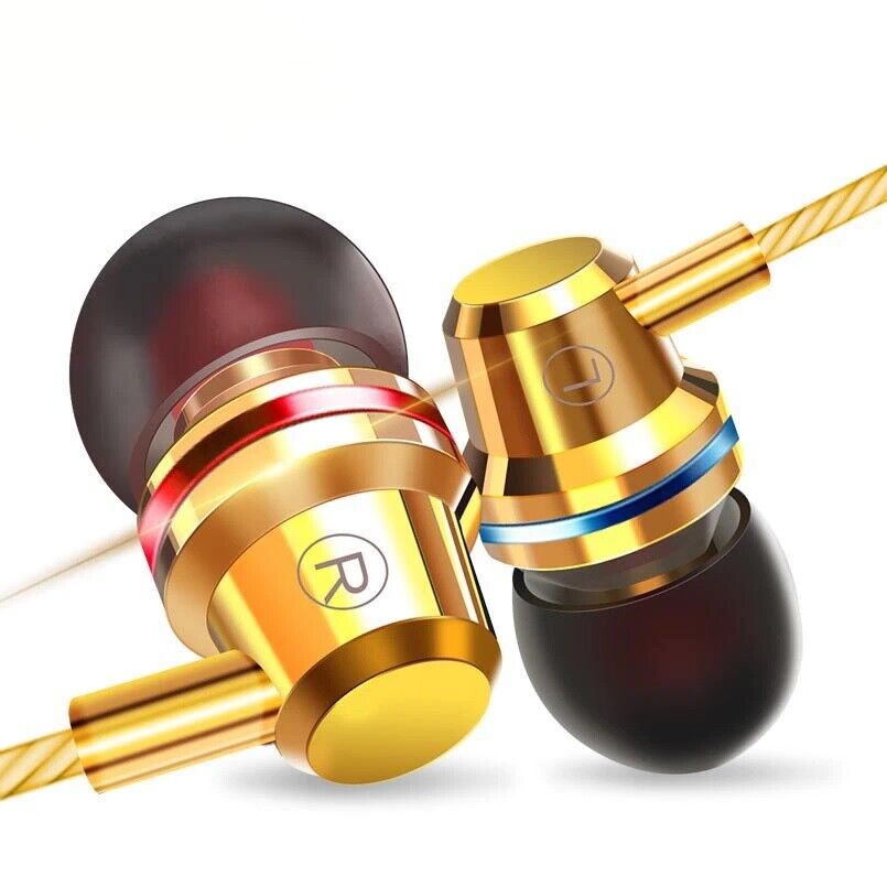 3.5mm Wired Headphone Super Heavy Bass Headset Earphone Stereo Earbuds With Mic