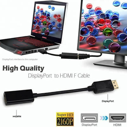 4K Display Port DP To HDMI Female Cable