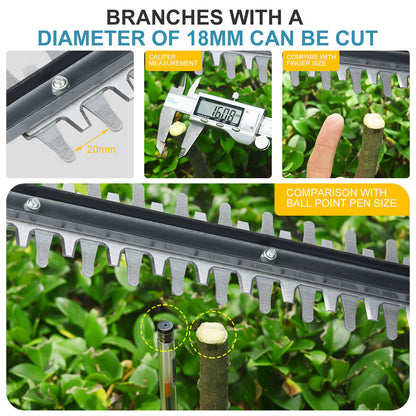 Cordless Electric Hedge trimmer Tree Branch Cutter + Battery Set For Makita