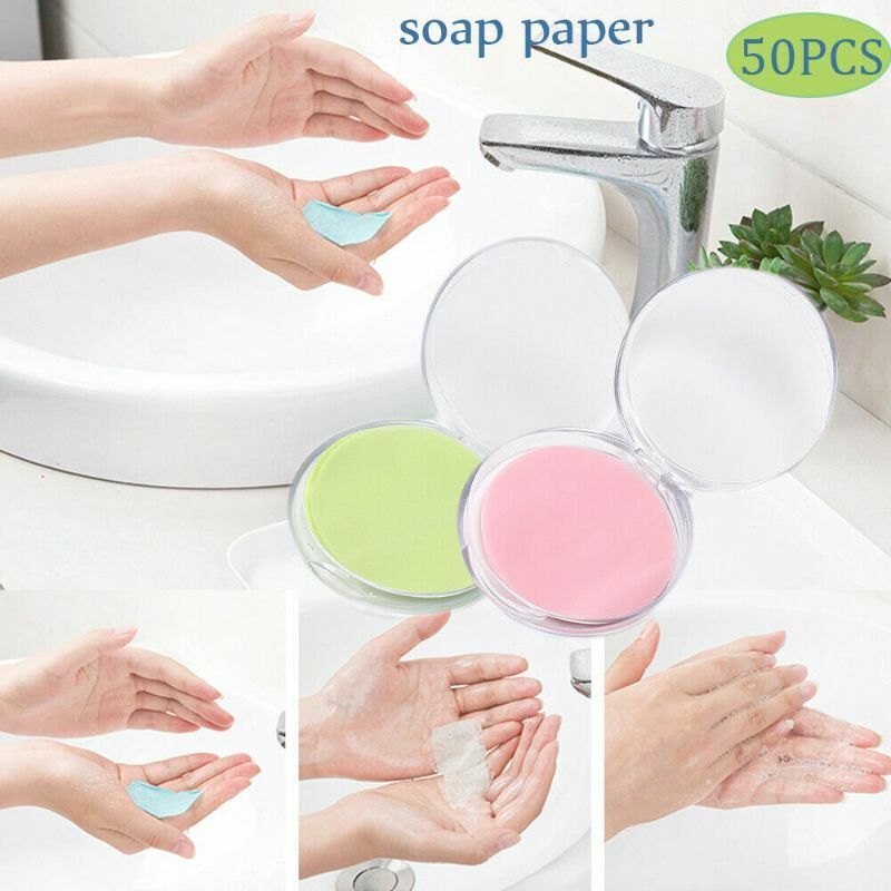 50 compact Sheet Scented Paper Soap