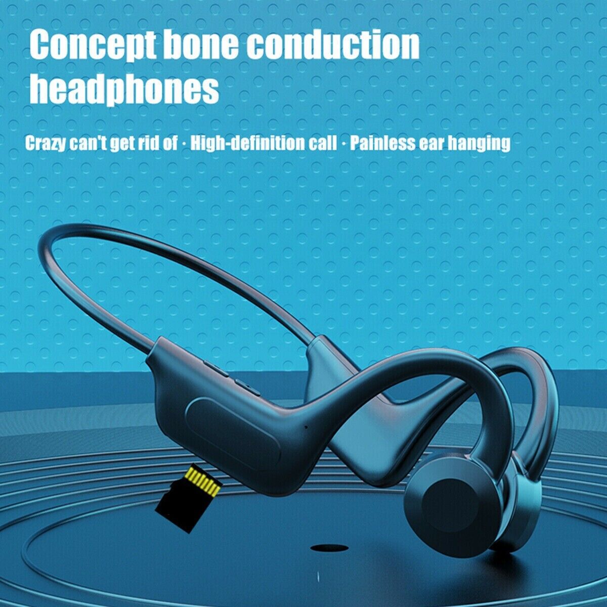 Bone Conduction Earphones Wireless Bluetooth Headset Sport Waterproof Headphones