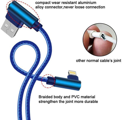 90 Degree iphone Fast Charging Data Cable