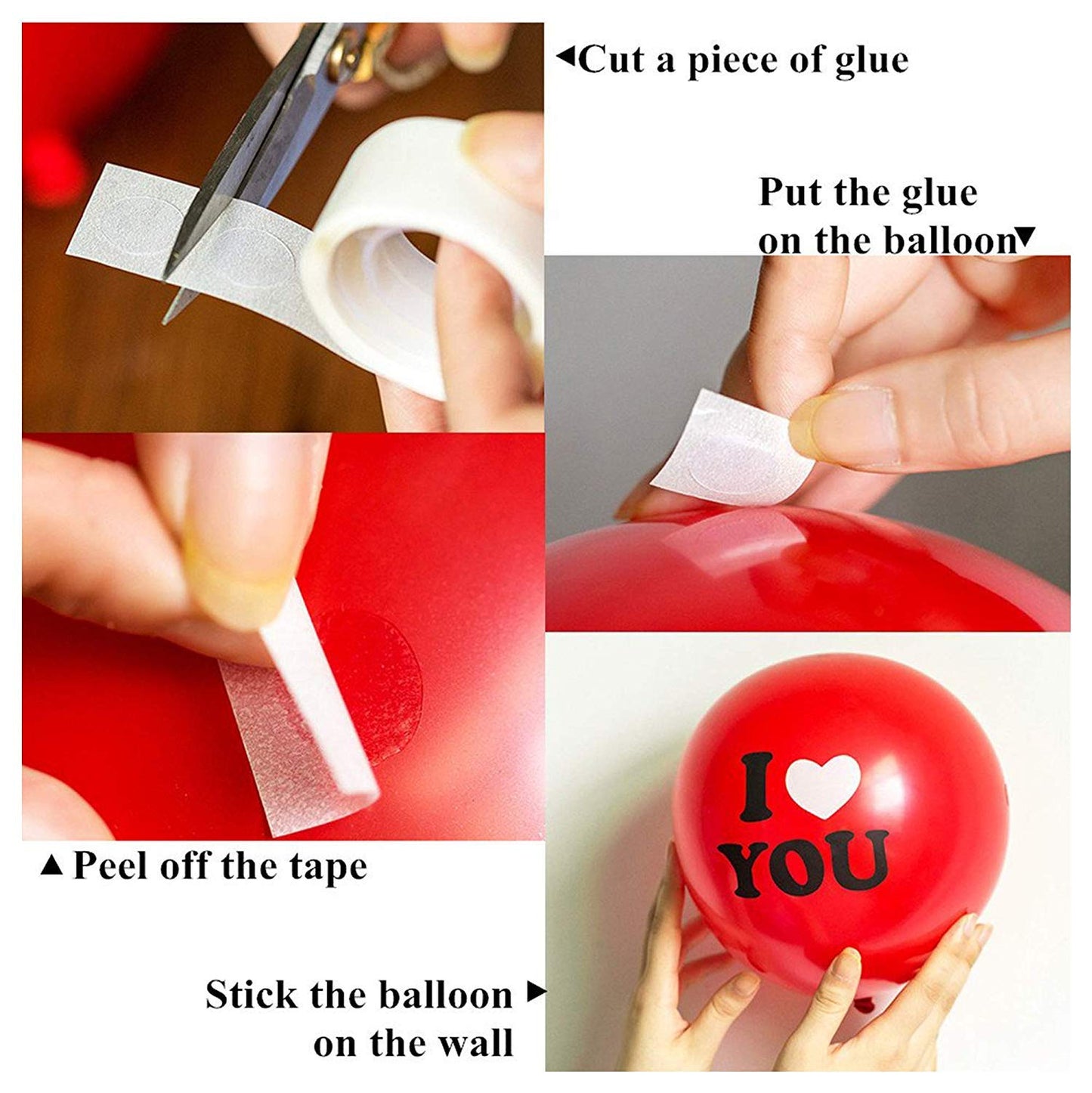 100 Double Sided Sticky Glue Dots Adhesive DIY Wedding Balloon Decoration