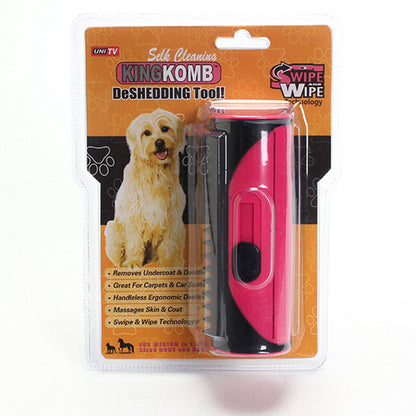 Pet Hair Fur Deshedding Shedding Trimmer Grooming Dog Cat Roll D Comb Brush Tool UK Stock