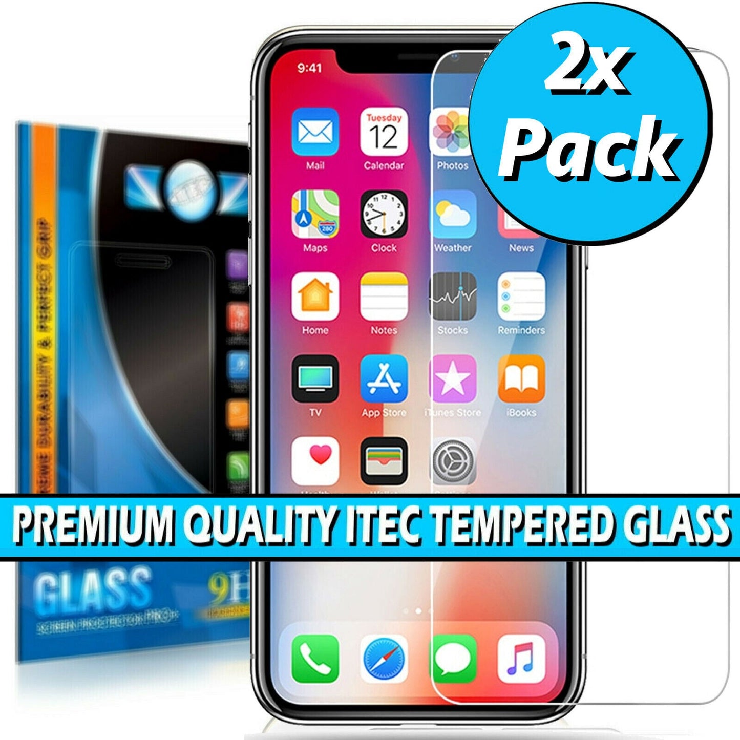 Tempered Glass Screen Protector For iPhone