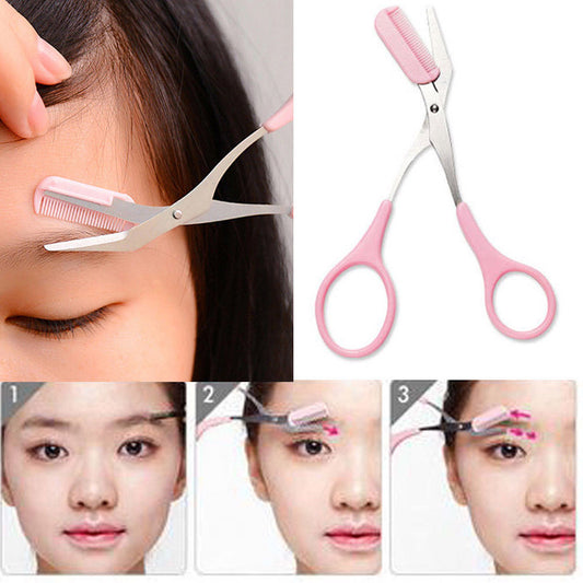 Eyebrow Eyelash Hair Scissors Comb