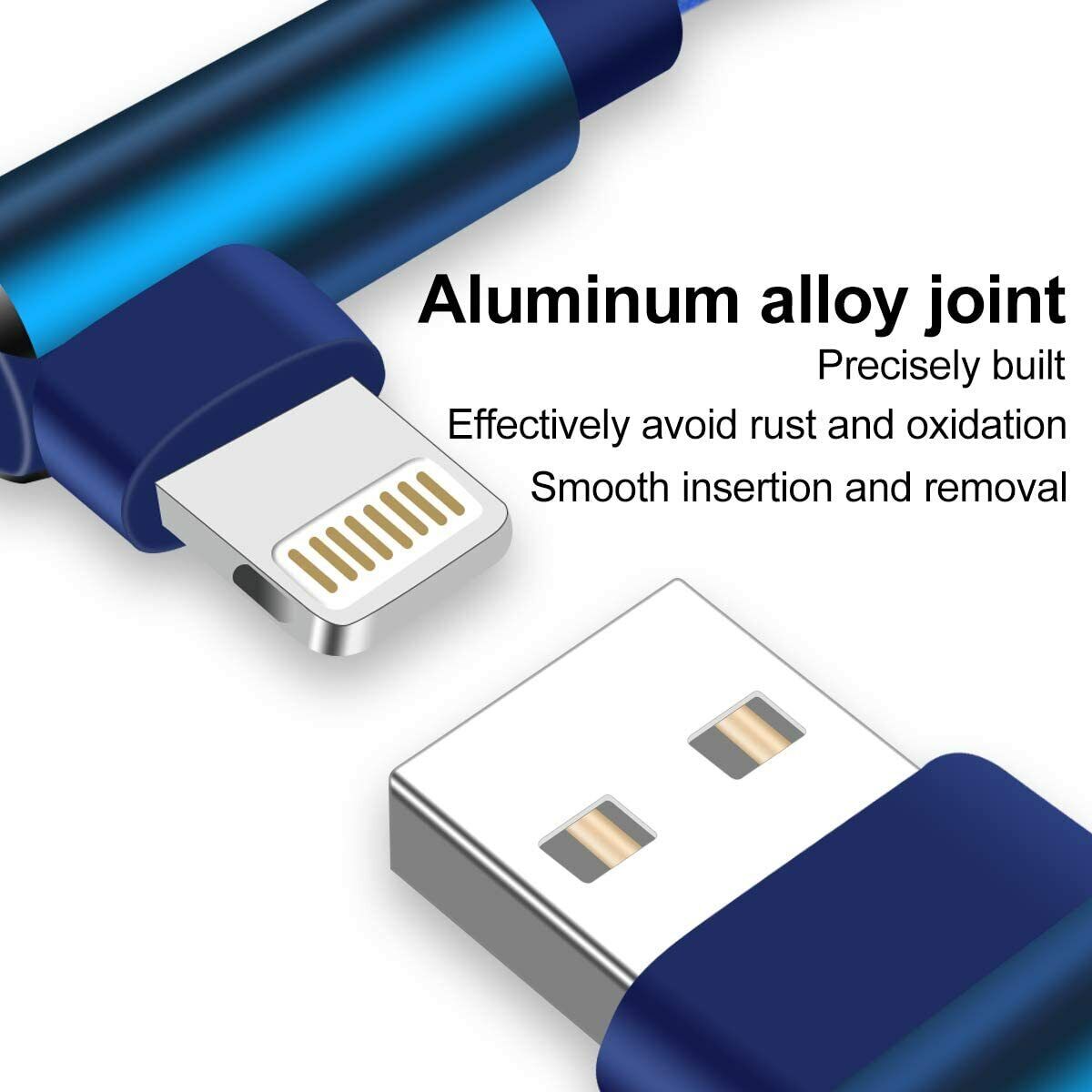 90 Degree iphone Fast Charging Data Cable