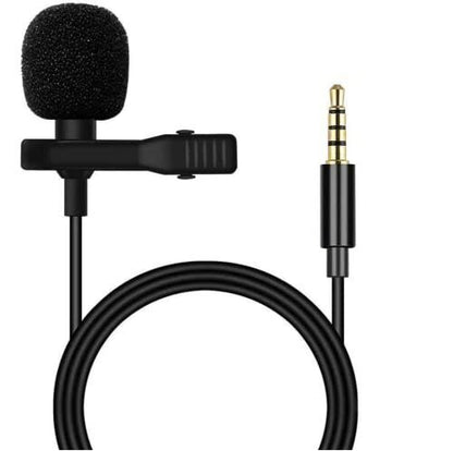 Mobile Mic For Microphone Phone Mini 3.5mm Lapel Lavalier Clip-on Recording UK