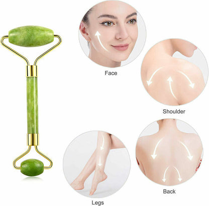 Jade Face Massage Roller Beauty Tool Facial Eye Neck Body