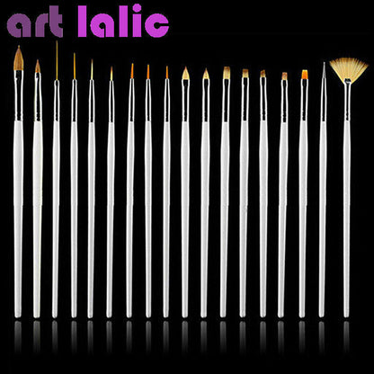 15 UV GEL & Acrylic Nail Art Design Dotting Painting Pen Polish Brush Set