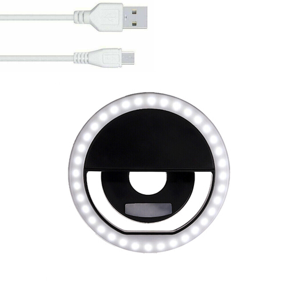 Selfie LED Light Ring Flash Clip Rechargeable Camera For Phone & Tablets