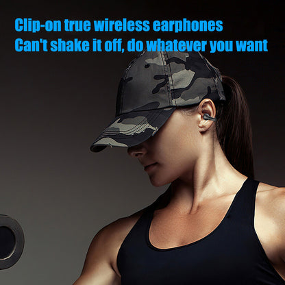 TWS Ear Bone Conduction Earring Type Sports Clip Ear Wireless Bluetooth Earphone