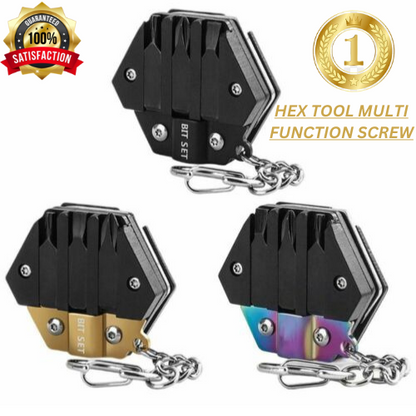 Hex Tool Multi Function Screw Keychain Screwdriver Pocket