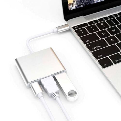 3 in1 Type C to USB-C 4K HDMI USB 3.0 Hub